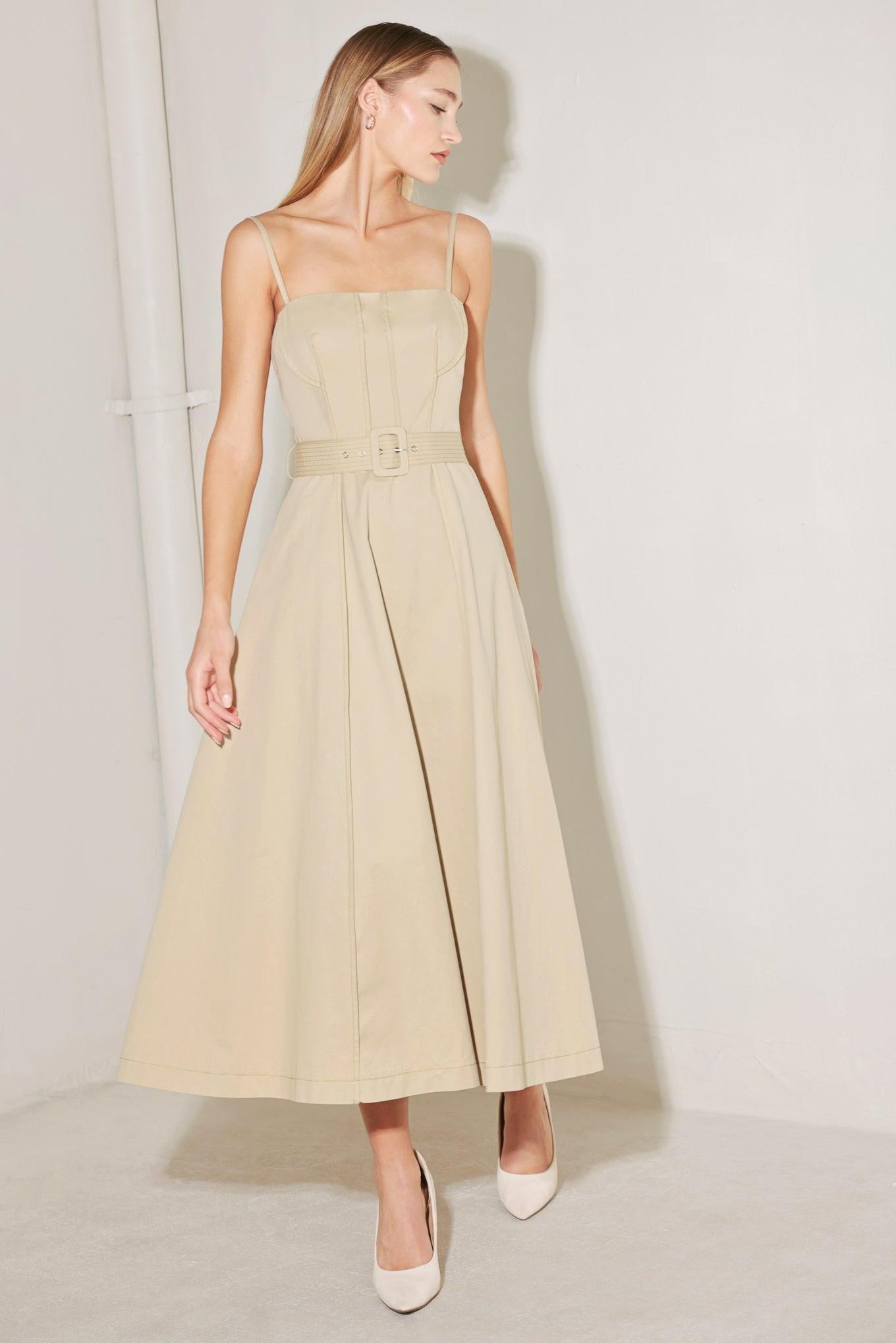 UNDERSTATED ICON WOVEN MIDI DRESS - Glamourous Grace
