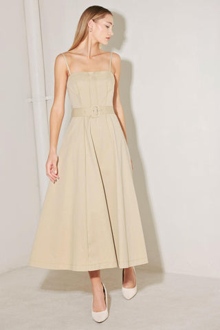 UNDERSTATED ICON WOVEN MIDI DRESS - Glamourous Grace