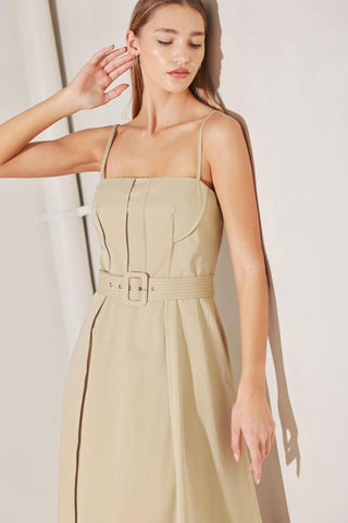 UNDERSTATED ICON WOVEN MIDI DRESS - Glamourous Grace