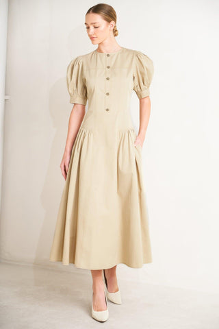 UNDERSTATED ICON WOVEN MIDI DRESS - Glamourous Grace