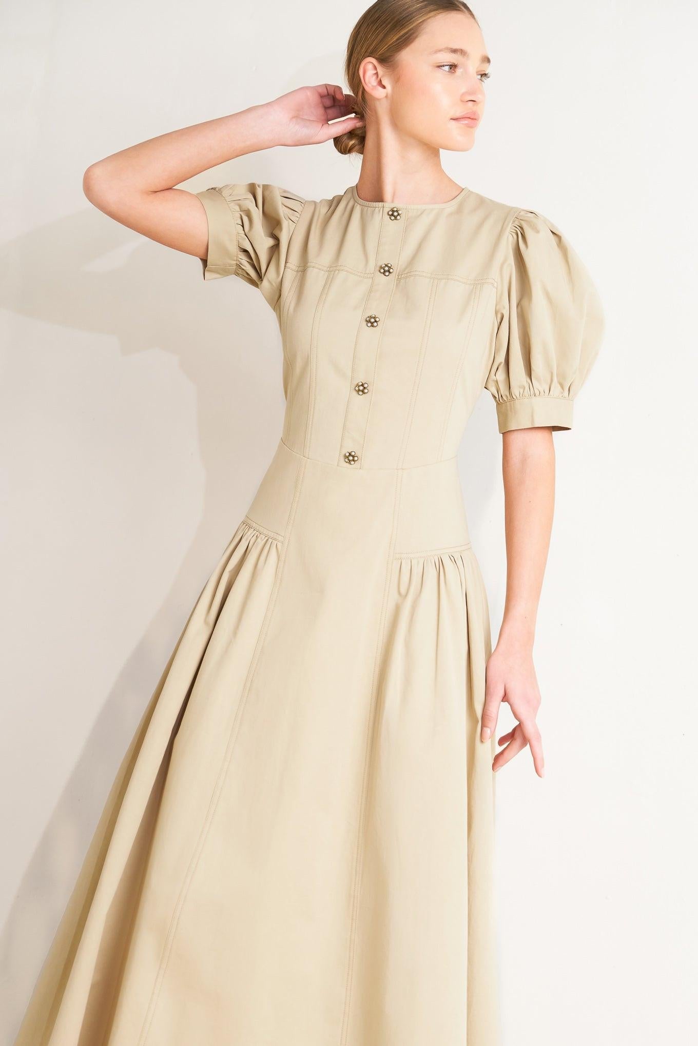 UNDERSTATED ICON WOVEN MIDI DRESS - Glamourous Grace