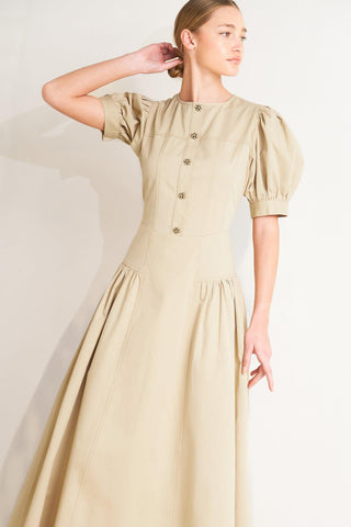 UNDERSTATED ICON WOVEN MIDI DRESS - Glamourous Grace
