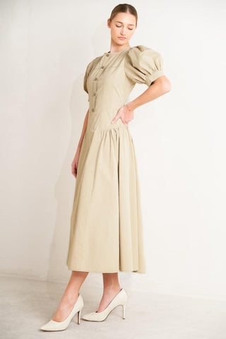 UNDERSTATED ICON WOVEN MIDI DRESS - Glamourous Grace