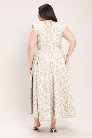 STATEMENT IN IVORY WOVEN MIDI DRESS - Glamourous Grace