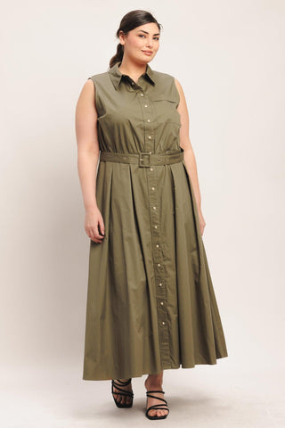 SIMPLY UNSTOPPABLE WOVEN MIDI DRESS - Glamourous Grace