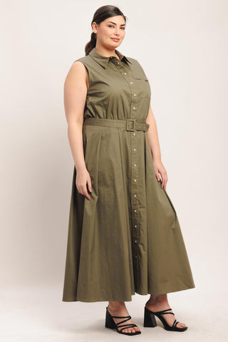 SIMPLY UNSTOPPABLE WOVEN MIDI DRESS - Glamourous Grace