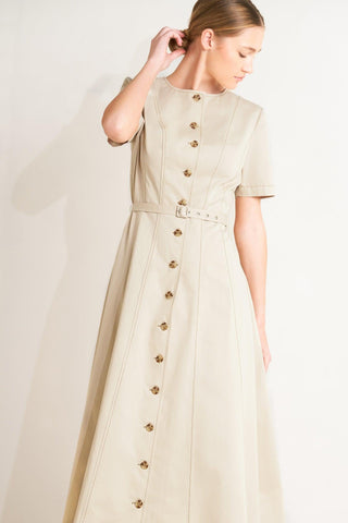 COMMAND THE ROOM WOVEN MIDI DRESS - Glamourous Grace