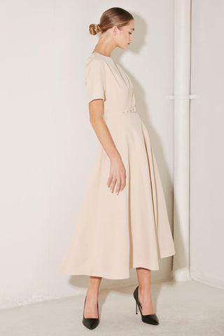 SPRING ICON WOVEN MIDI DRESS - Glamourous Grace