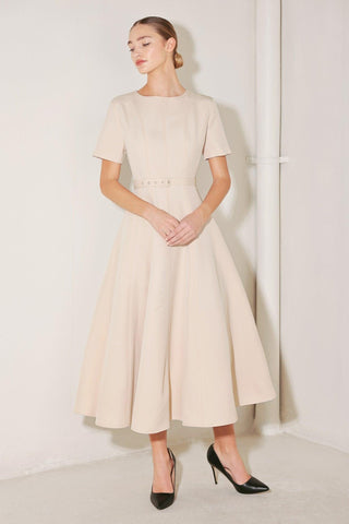 SPRING ICON WOVEN MIDI DRESS - Glamourous Grace