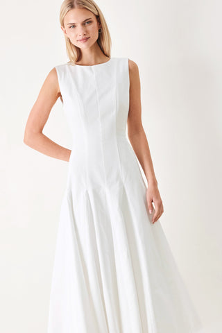 REFINED BEAUTY WOVEN MIDI DRESS - Glamourous Grace