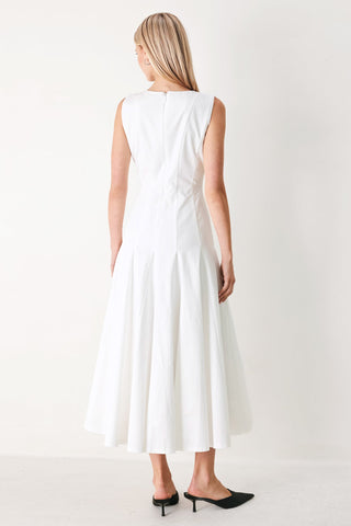 REFINED BEAUTY WOVEN MIDI DRESS - Glamourous Grace