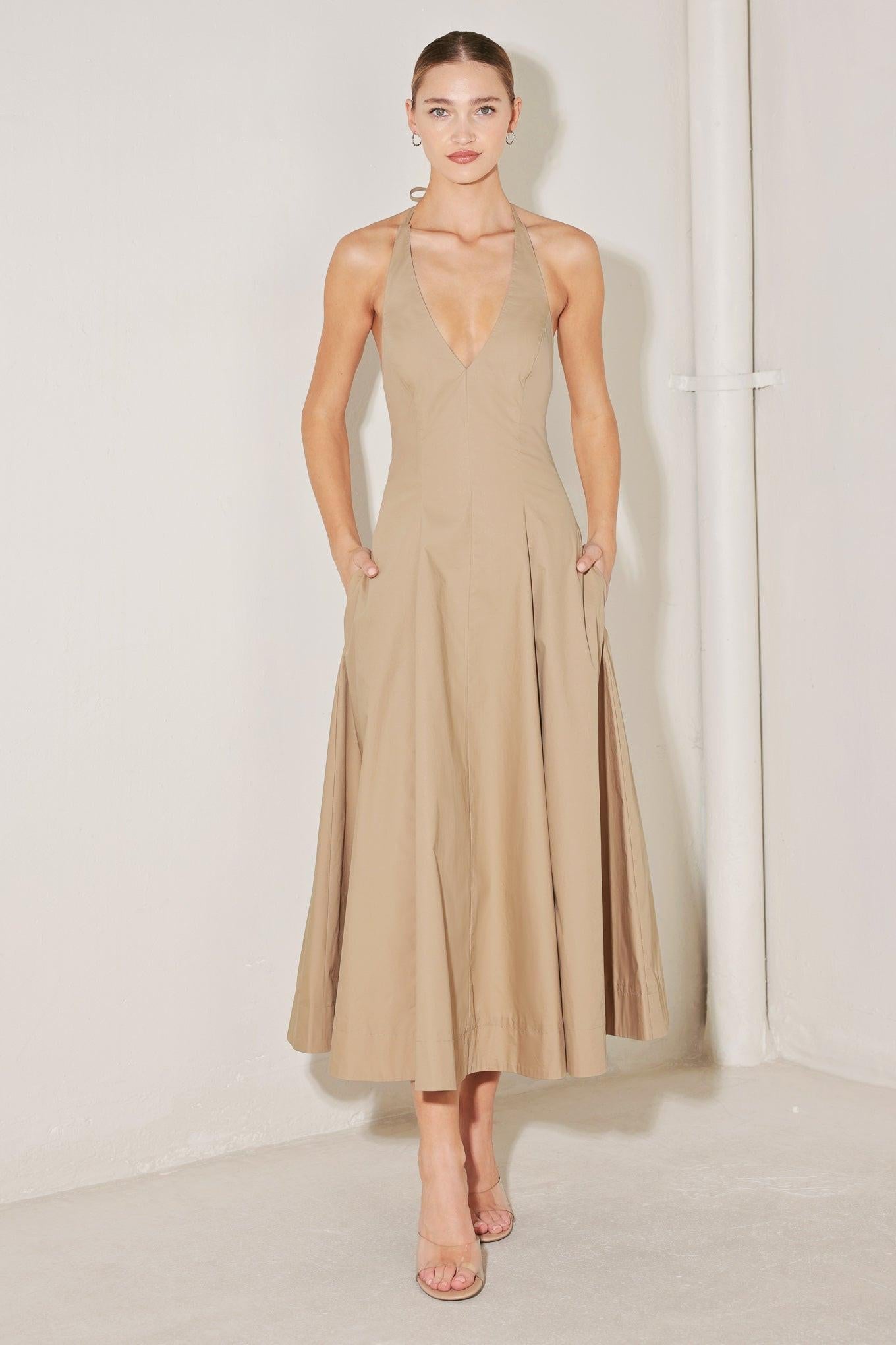 RESORT MAIN CHARACTER WOVEN MIDI DRESS - Glamourous Grace