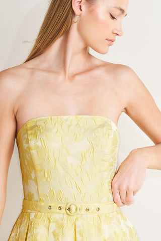 BUTTERCUP BLOOM WOVEN MIDI DRESS - Glamourous Grace