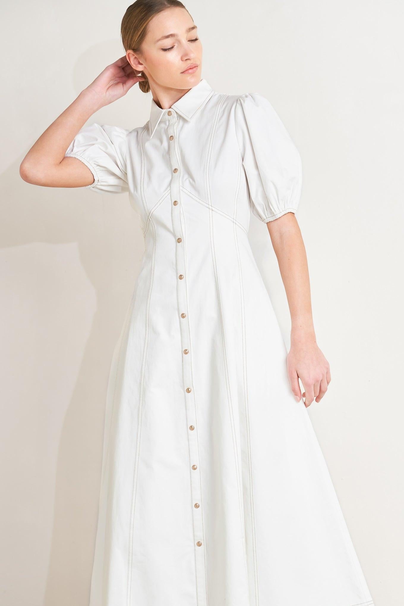 SWEET SOPHISTICATION WOVEN MIDI DRESS - Glamourous Grace