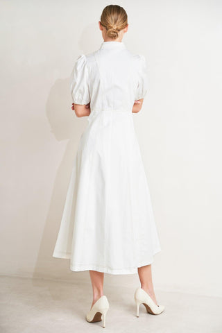 SWEET SOPHISTICATION WOVEN MIDI DRESS - Glamourous Grace