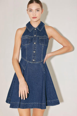 COOL GIRL COMEBACK DENIM MINI DRESS - Glamourous Grace