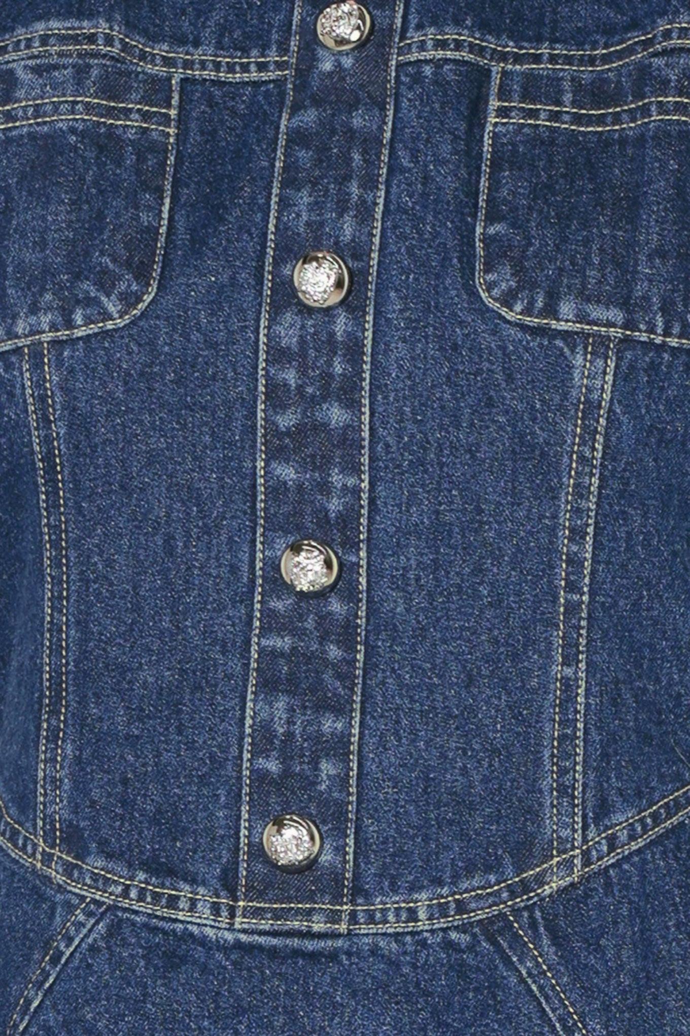 COOL GIRL COMEBACK DENIM MINI DRESS - Glamourous Grace