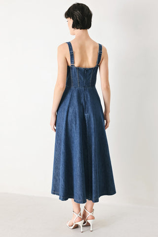 BLUE CRUSH DENIM MIDI DRESS - Glamourous Grace