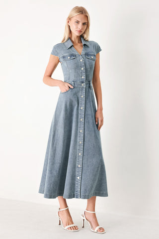 CLASSIC FLOW DENIM MIDI DRESS - Glamourous Grace