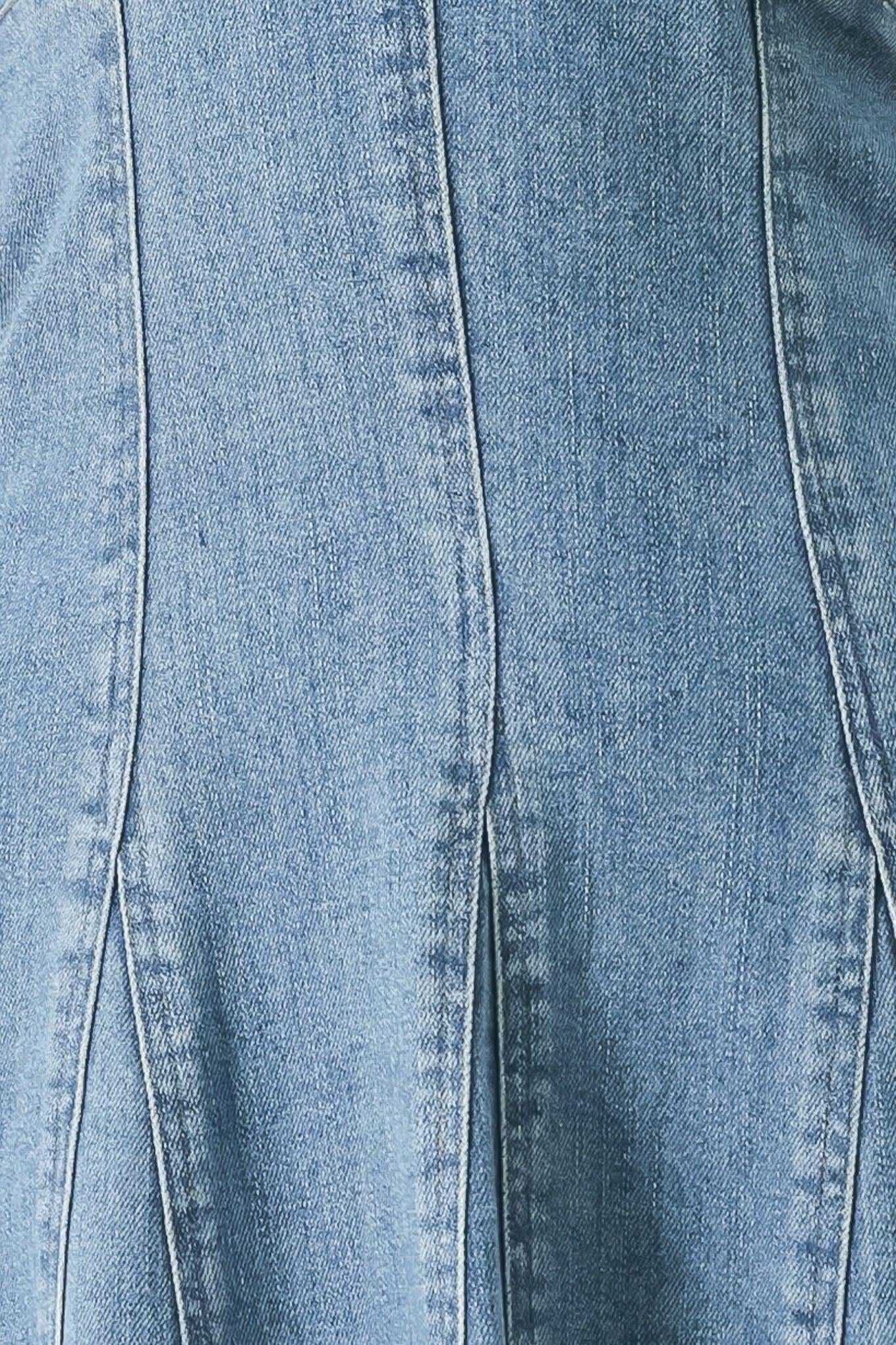 BLUE BLOSSOM DENIM MIDI DRESS - Glamourous Grace