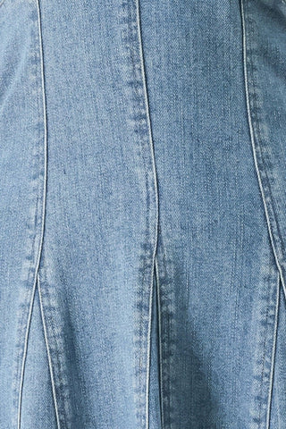 BLUE BLOSSOM DENIM MIDI DRESS - Glamourous Grace