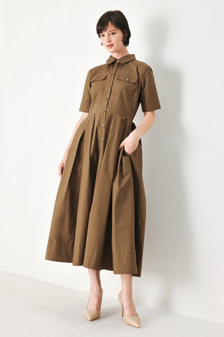 DESERT ICON WOVEN MIDI SHIRT DRESS - Glamourous Grace