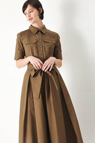 DESERT ICON WOVEN MIDI SHIRT DRESS - Glamourous Grace
