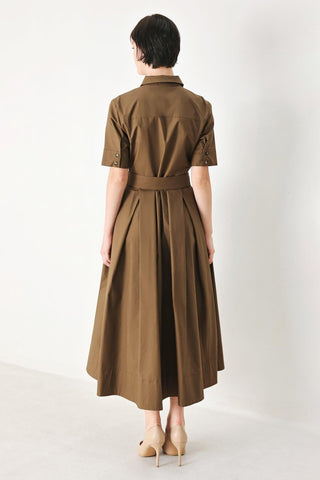 DESERT ICON WOVEN MIDI SHIRT DRESS - Glamourous Grace