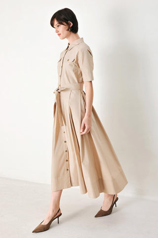 DESERT ICON WOVEN MIDI SHIRT DRESS - Glamourous Grace