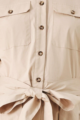 DESERT ICON WOVEN MIDI SHIRT DRESS - Glamourous Grace