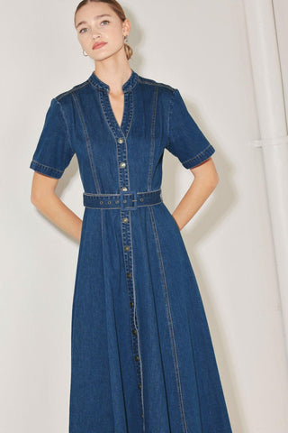 SATURN STREET DENIM MIDI DRESS - Glamourous Grace