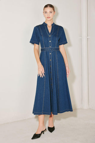 SATURN STREET DENIM MIDI DRESS - Glamourous Grace