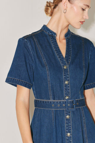 SATURN STREET DENIM MIDI DRESS - Glamourous Grace