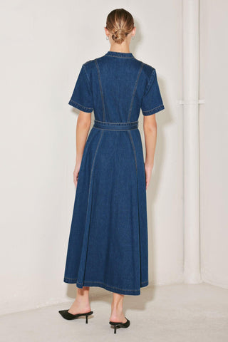 SATURN STREET DENIM MIDI DRESS - Glamourous Grace