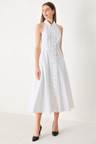 ANGEL CHARM WOVEN MIDI DRESS - Glamourous Grace