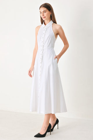 ANGEL CHARM WOVEN MIDI DRESS - Glamourous Grace