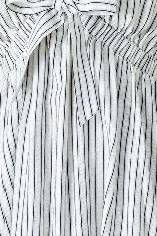 WHISPER STRIPE WOVEN MIDI DRESS - Glamourous Grace