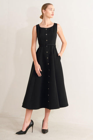 PARIS AFTER DARK WOVEN MIDI DRESS - Glamourous Grace