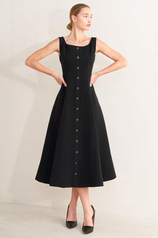 PARIS AFTER DARK WOVEN MIDI DRESS - Glamourous Grace