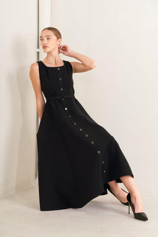 PARIS AFTER DARK WOVEN MIDI DRESS - Glamourous Grace