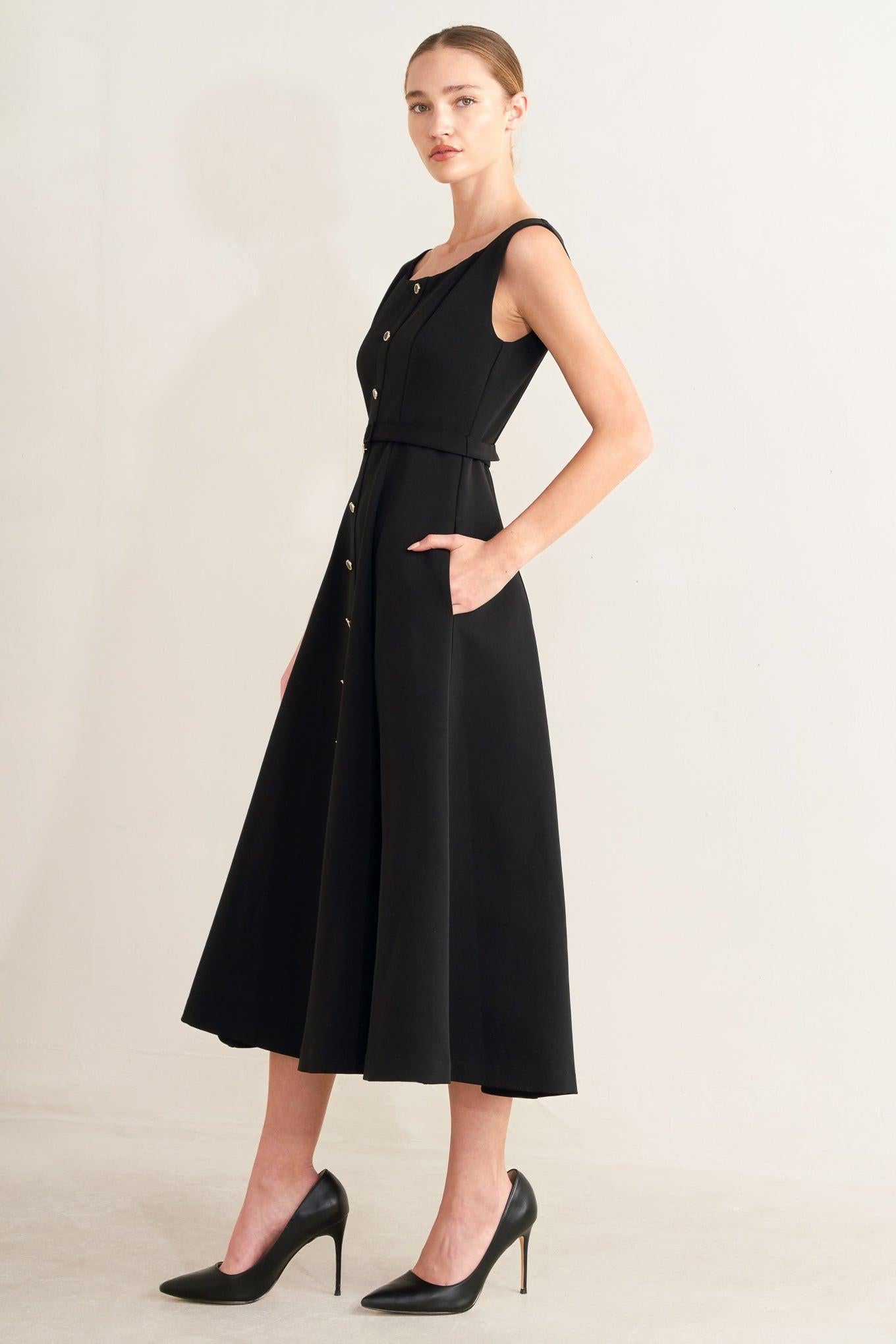 PARIS AFTER DARK WOVEN MIDI DRESS - Glamourous Grace