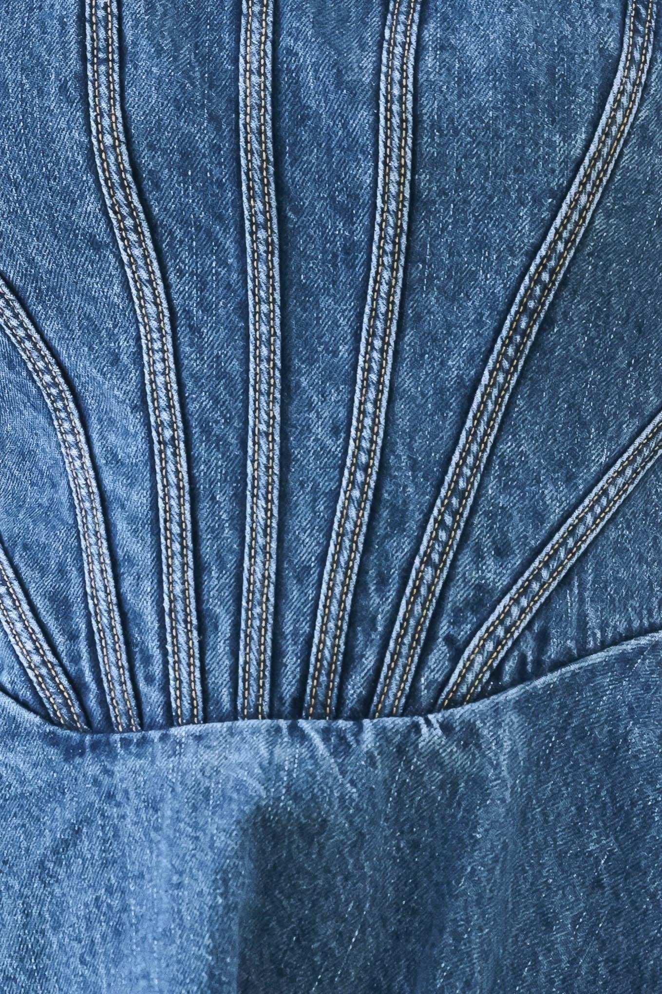 VINTAGE SHAPE DENIM MINI DRESS - Glamourous Grace