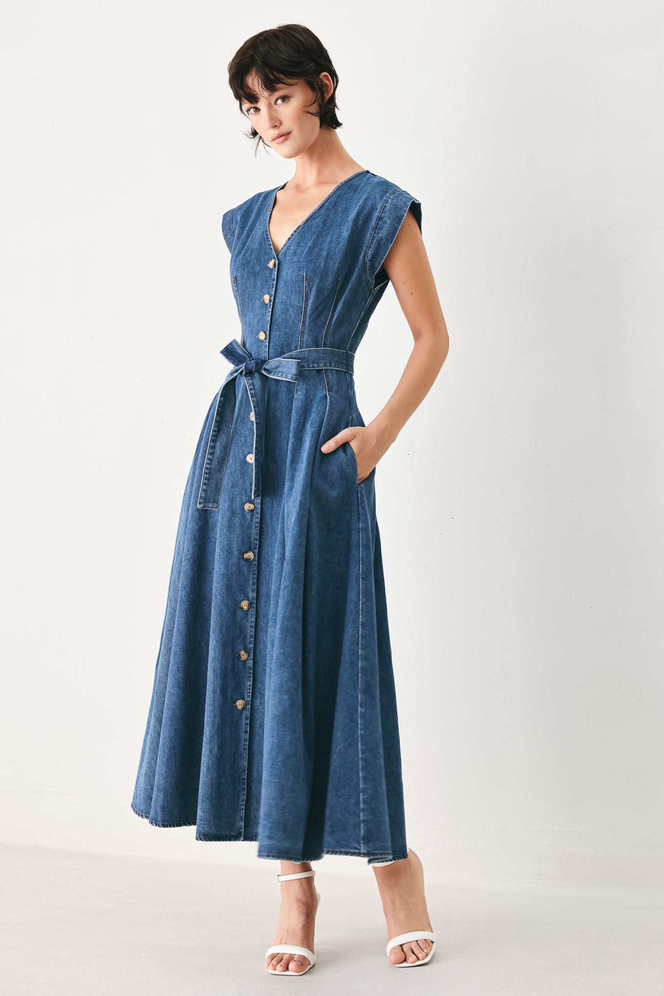 DAYDREAM DENIM MIDI DRESS - Glamourous Grace