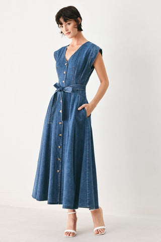 DAYDREAM DENIM MIDI DRESS - Glamourous Grace