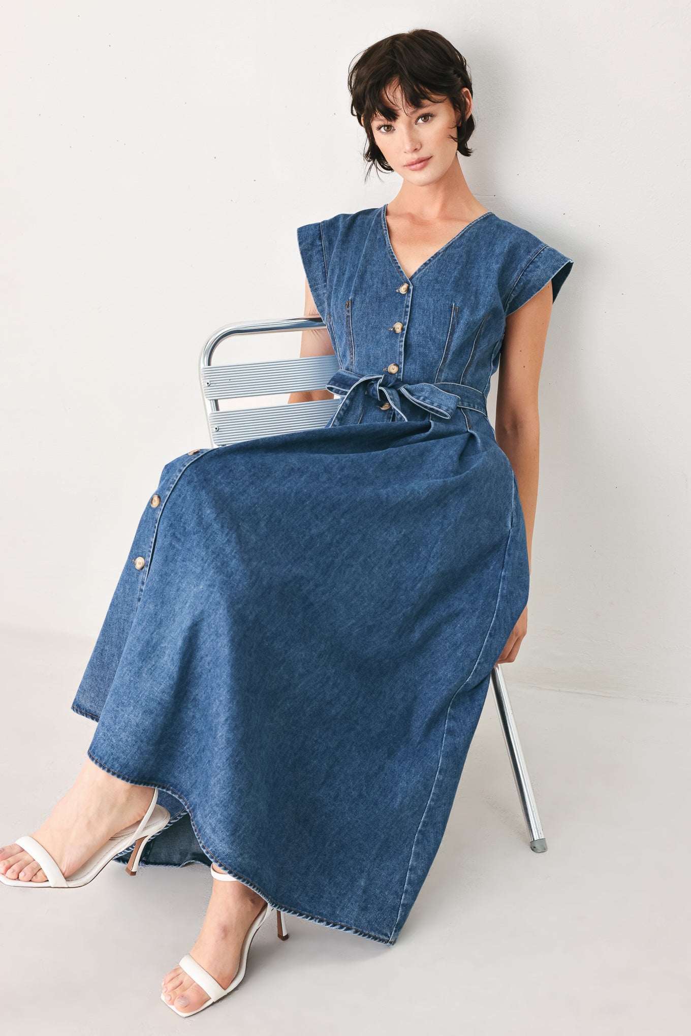 DAYDREAM DENIM MIDI DRESS - Glamourous Grace