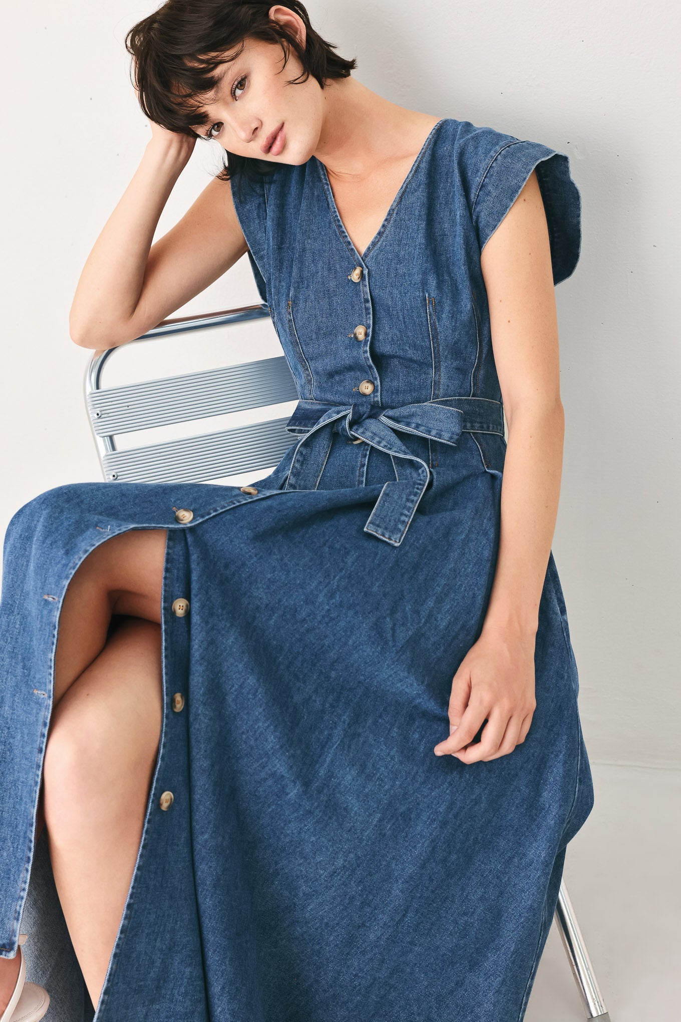 DAYDREAM DENIM MIDI DRESS - Glamourous Grace