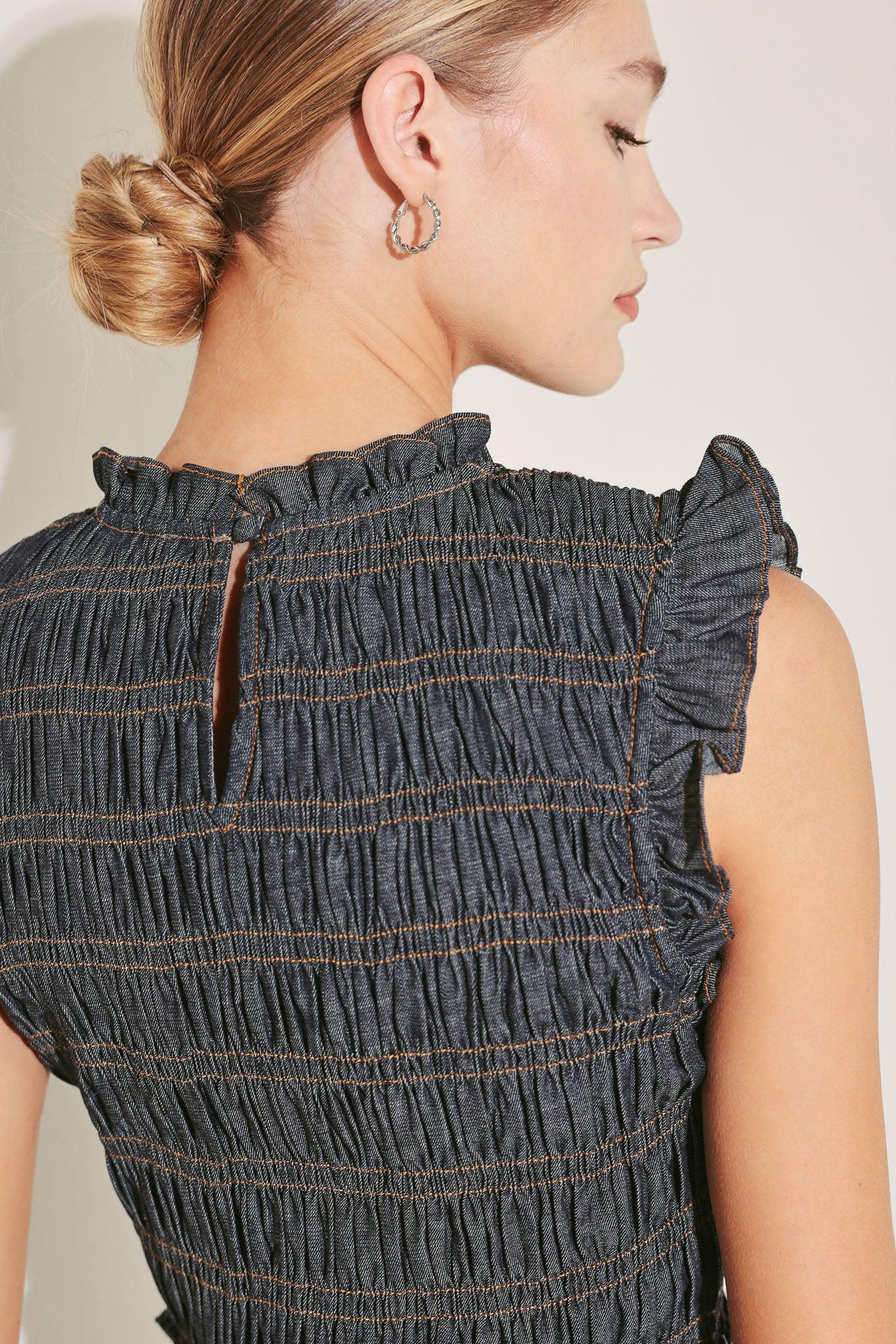 ROMANTIC REVERIE DENIM MIDI DRESS - Glamourous Grace