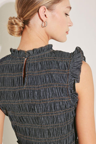 ROMANTIC REVERIE DENIM MIDI DRESS - Glamourous Grace