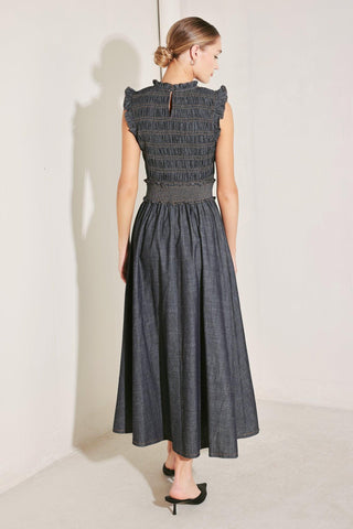 ROMANTIC REVERIE DENIM MIDI DRESS - Glamourous Grace
