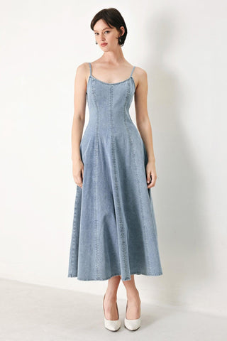 CLOUD NINETTE DENIM MIDI DRESS - Glamourous Grace